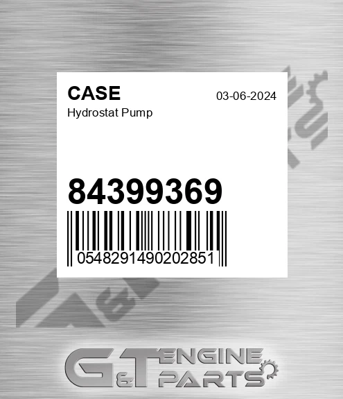 84399369 Hydrostat Pump