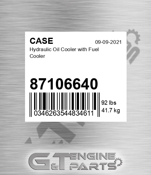 87106640 CASE Hydraulic Oil Cooler With Fuel Cooler