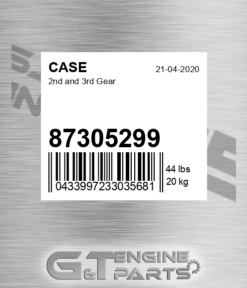 87305299 CASE 2nd And 3rd Gear