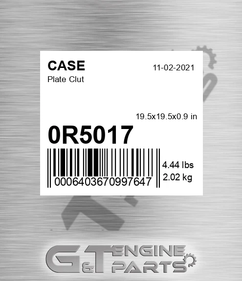 0R5017 Plate Clut