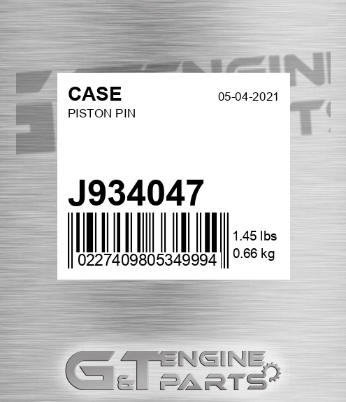 J934047 CASE Piston Pin