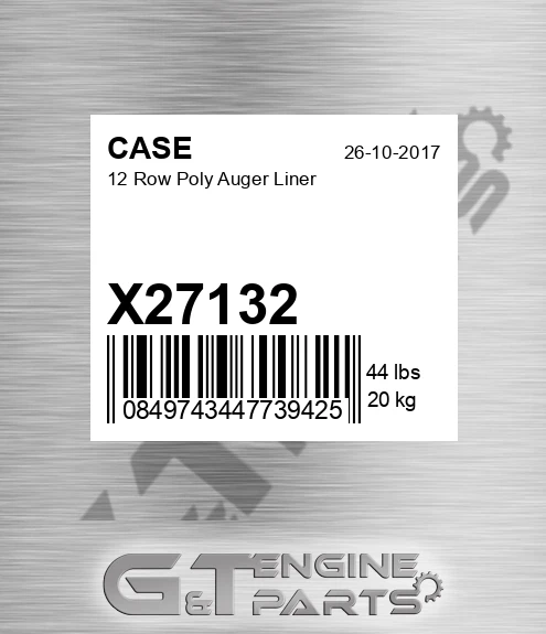 X27132 CASE 12 Row Poly Auger Liner