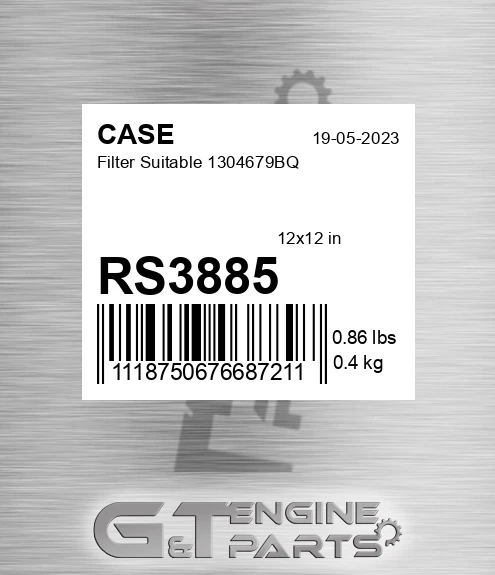 RS3885 Filter Suitable 1304679bq