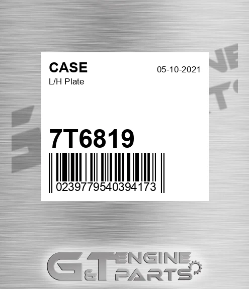 7T6819 L/h Plate