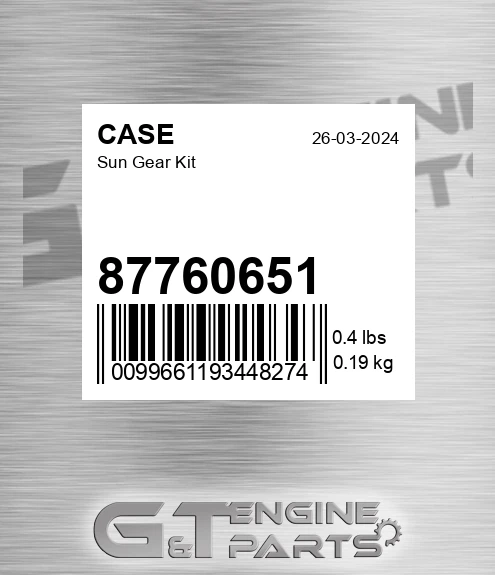 87760651 Sun Gear Kit
