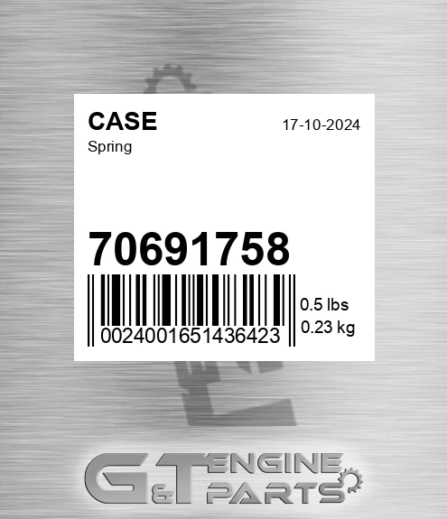 70691758 CASE Spring