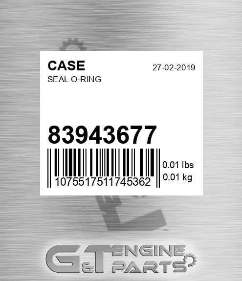 83943677 CASE Seal O-ring