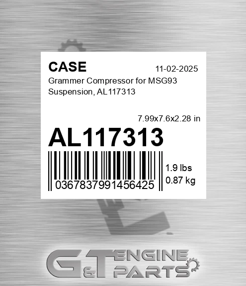 AL117313 Grammer Compressor For Msg93 Suspension,