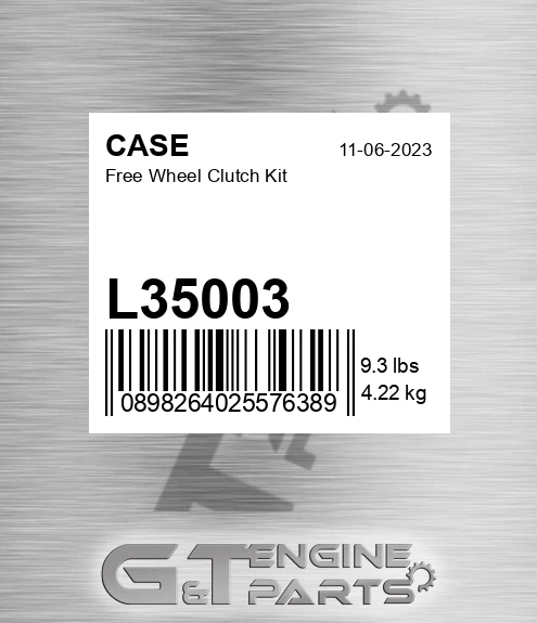 L35003 CASE Free Wheel Clutch Kit