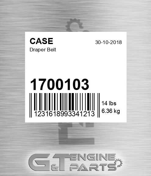 1700103 CASE Draper Belt