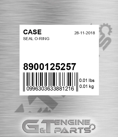 8900125257 CASE Seal O-ring