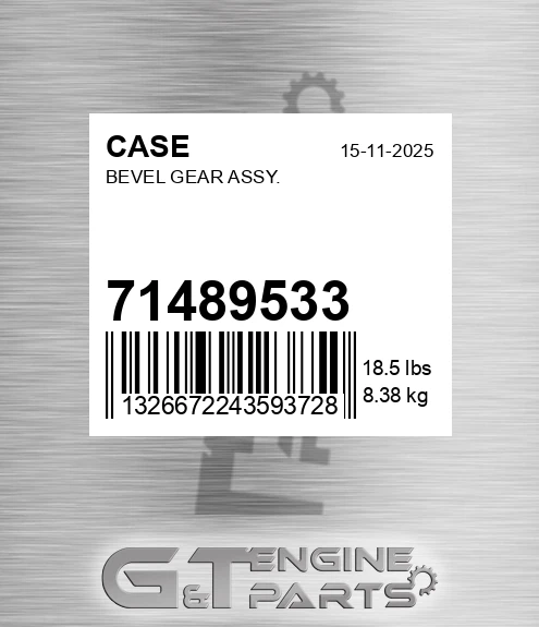 71489533 CASE Bevel Gear Assy.