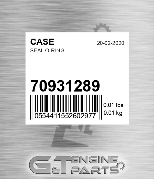 70931289 Seal O-ring