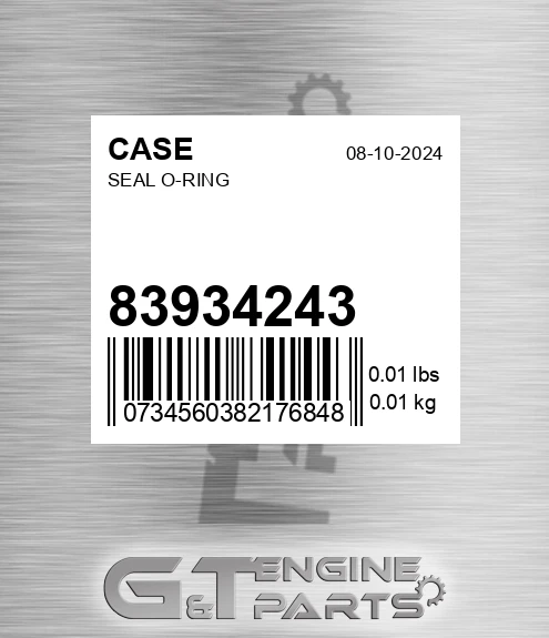 83934243 CASE Seal O-ring