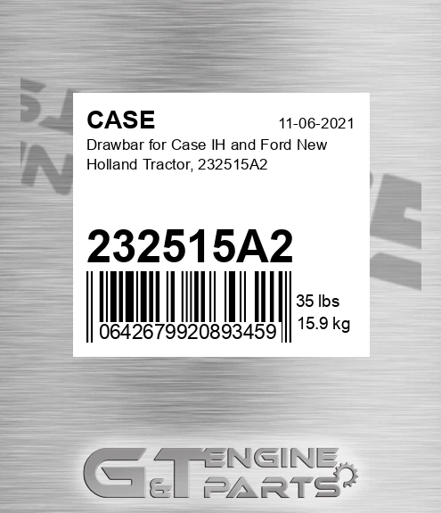232515A2 Drawbar For Ih And Ford New Holland Tractor,