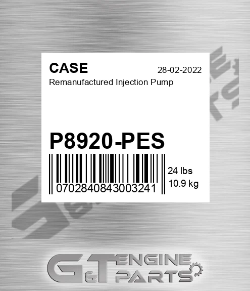 P8920-PES Remanufactured Injection Pump