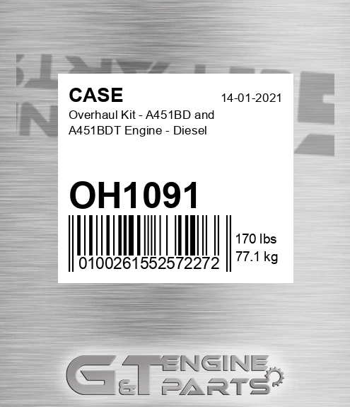 OH1091 Overhaul Kit - A451bd And A451bdt Engine - Diesel