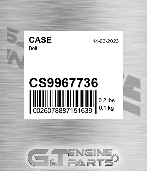 CS9967736 Bolt