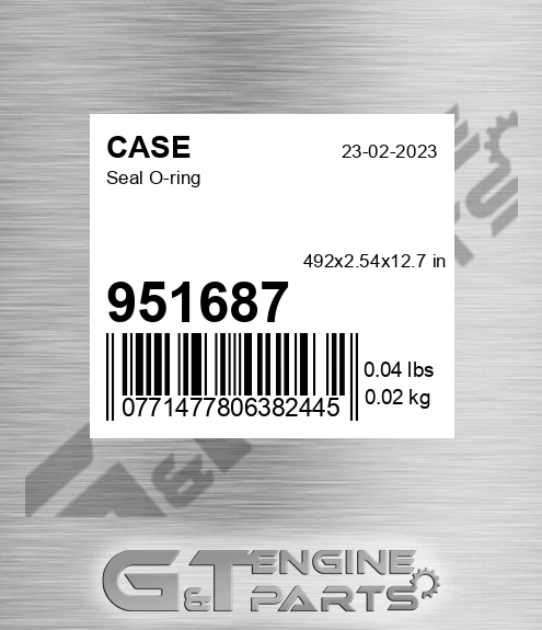 951687 CASE Seal O-ring