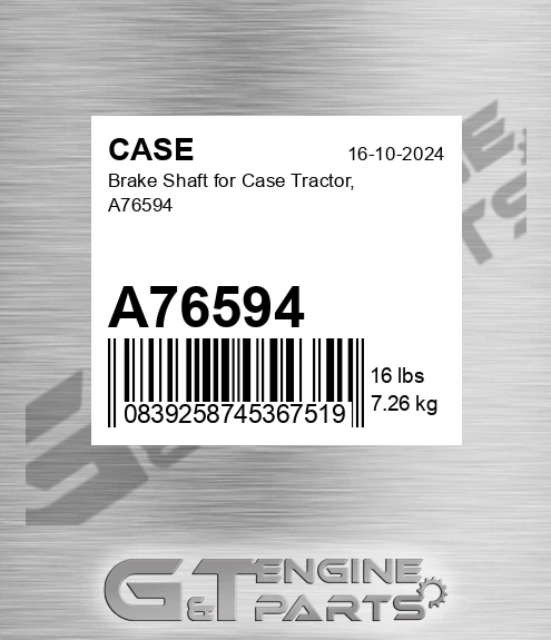 A76594 Brake Shaft For Tractor,