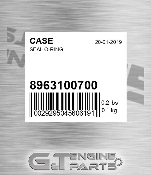 8963100700 Seal O-ring