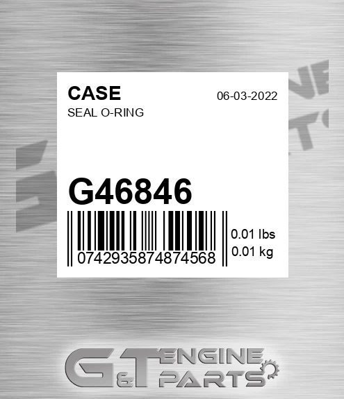 G46846 CASE Seal O-ring