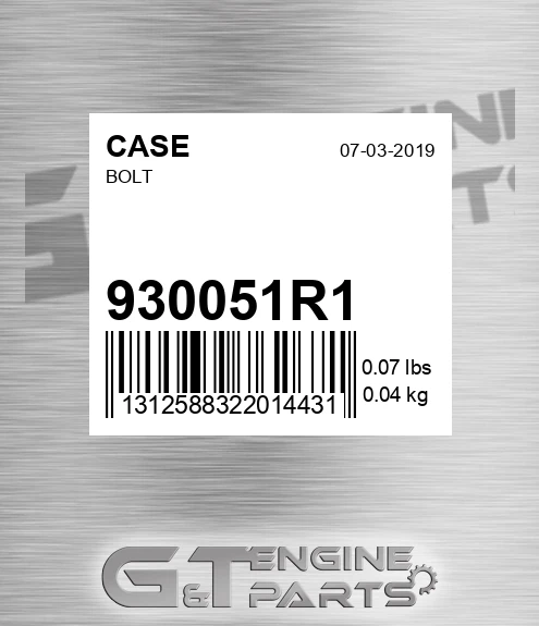 930051R1 CASE Bolt