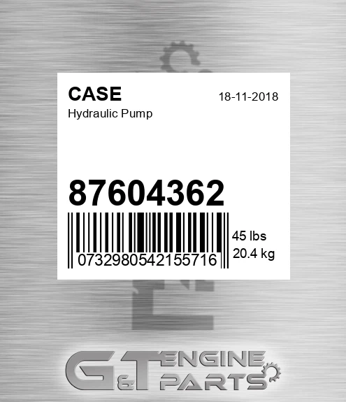87604362 Hydraulic Pump