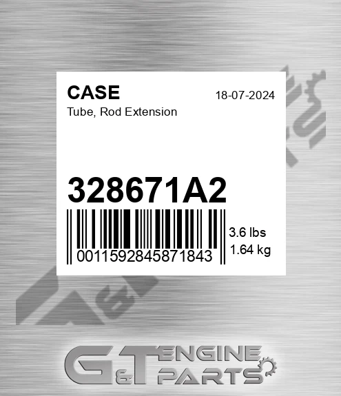 328671A2 CASE Tube, Rod Extension