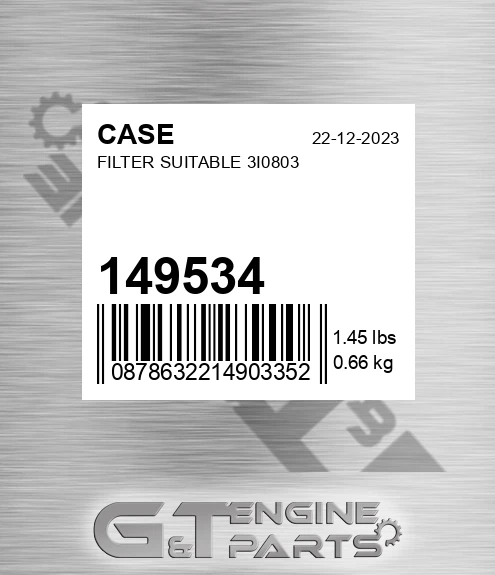 149534 CASE Filter Suitable 3i0803