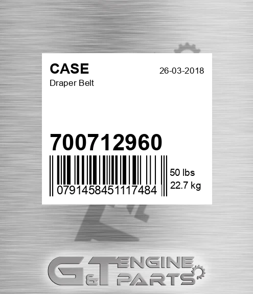 700712960 CASE Draper Belt