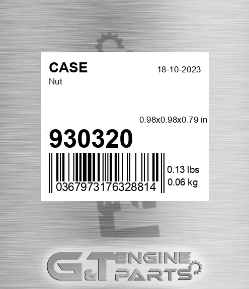 930320 CASE Nut