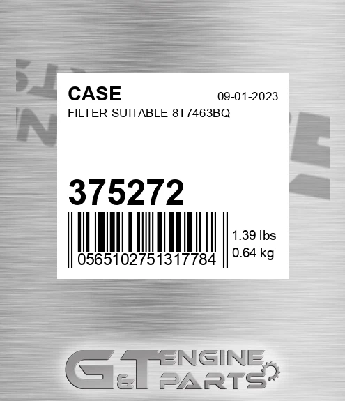 375272 CASE Filter Suitable 8t7463bq
