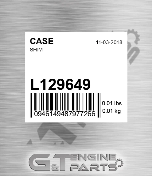 L129649 CASE Shim