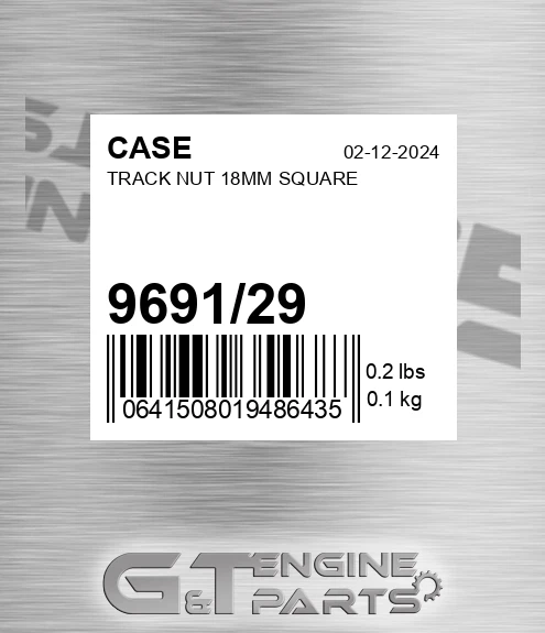 9691/29 Track Nut 18mm Square