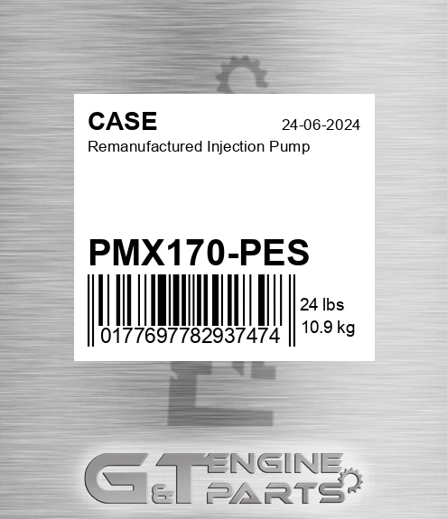 PMX170-PES Remanufactured Injection Pump for CASE