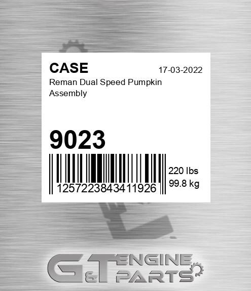 9023 CASE Reman Dual Speed Pumpkin Assembly