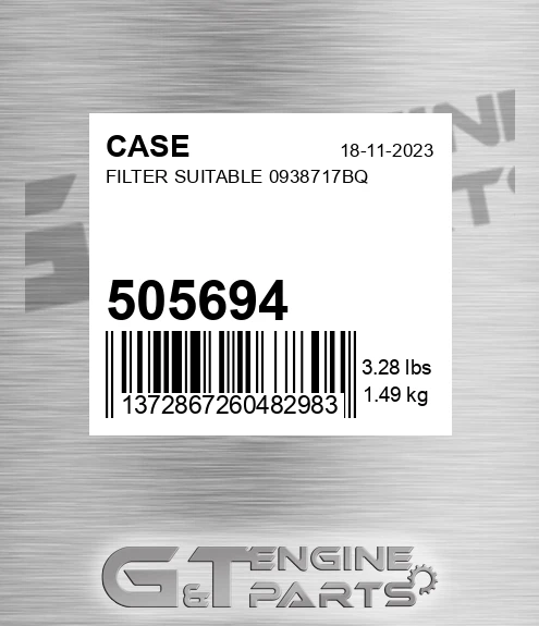 505694 CASE Filter Suitable 0938717bq