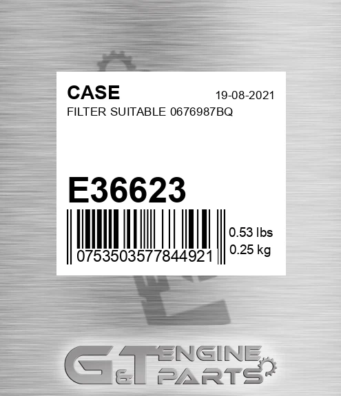 E36623 Filter Suitable 0676987bq