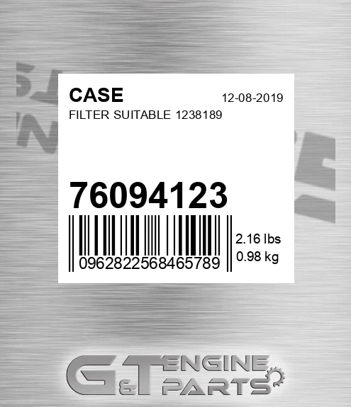 76094123 Filter Suitable 1238189