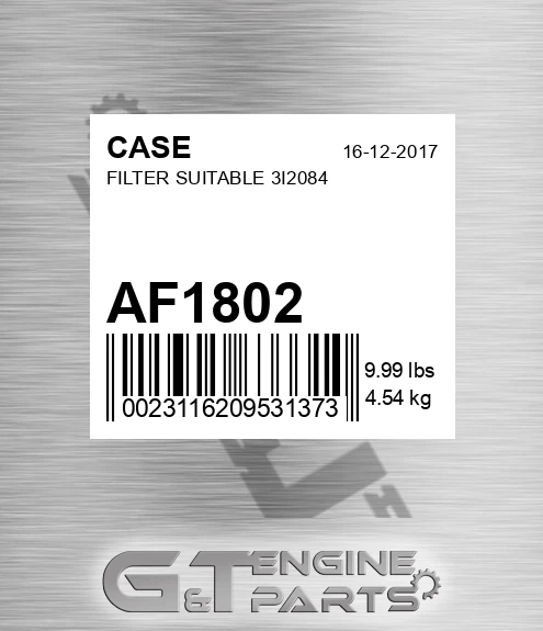 AF1802 CASE Filter Suitable 3i2084