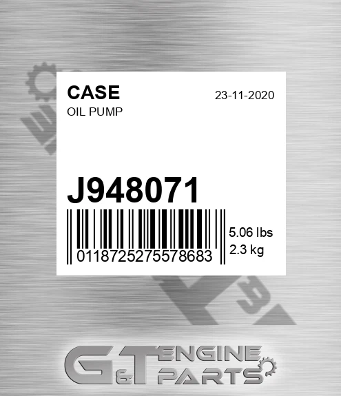 J948071 CASE Oil Pump