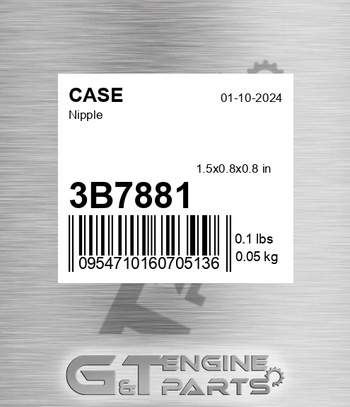 3B7881 CASE Nipple