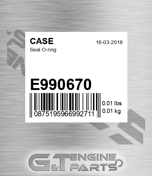 E990670 Seal O-ring