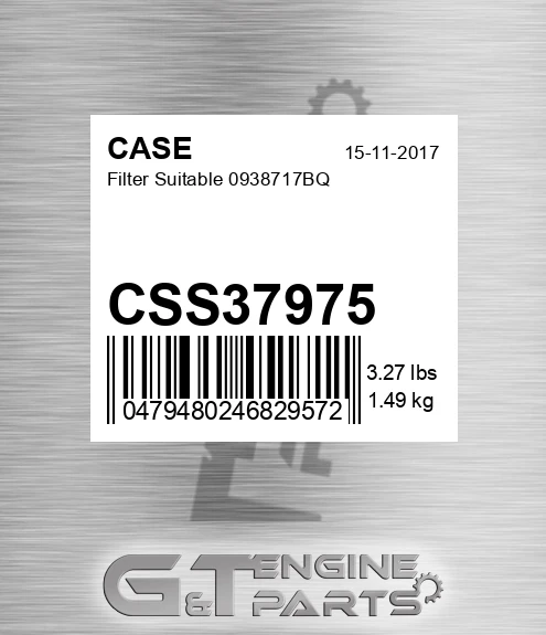 CSS37975 Filter Suitable 0938717bq