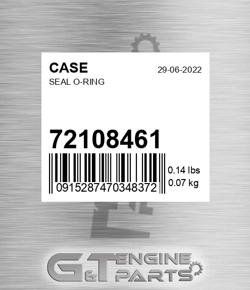72108461 CASE Seal O-ring