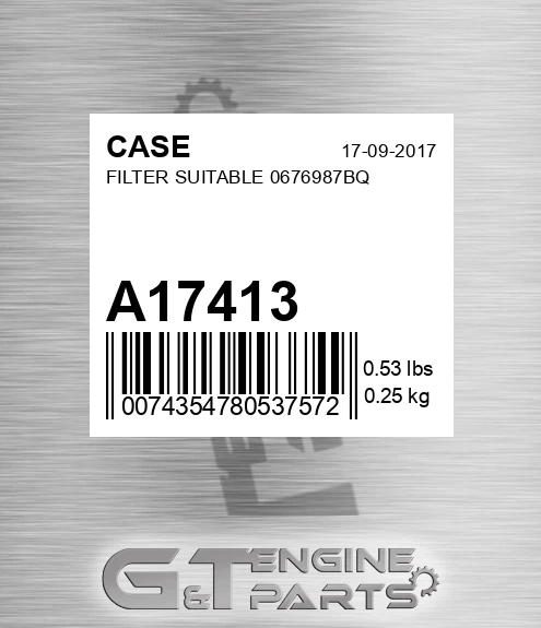 A17413 Filter Suitable 0676987bq