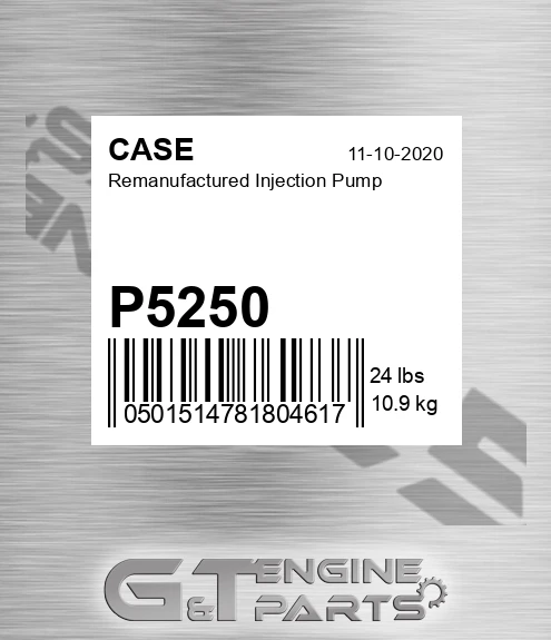 P5250 CASE Remanufactured Injection Pump