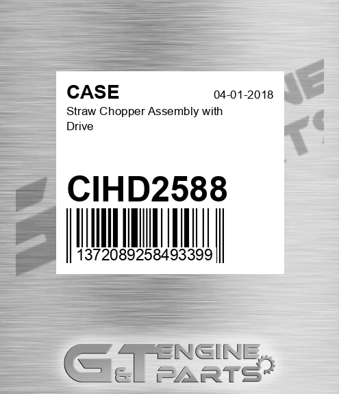 CIHD2588 Straw Chopper Assembly With Drive