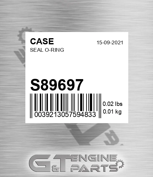S89697 CASE Seal O-ring
